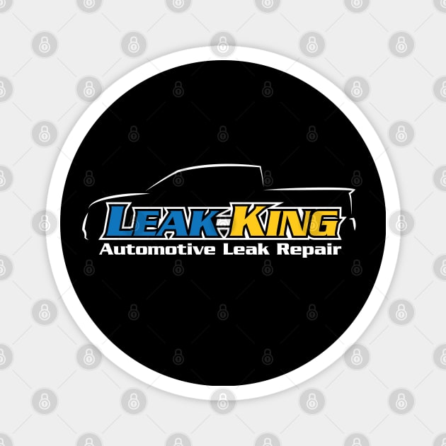 Leak King (Blue and Gold on Dark) Magnet by LeftCoast Graphics